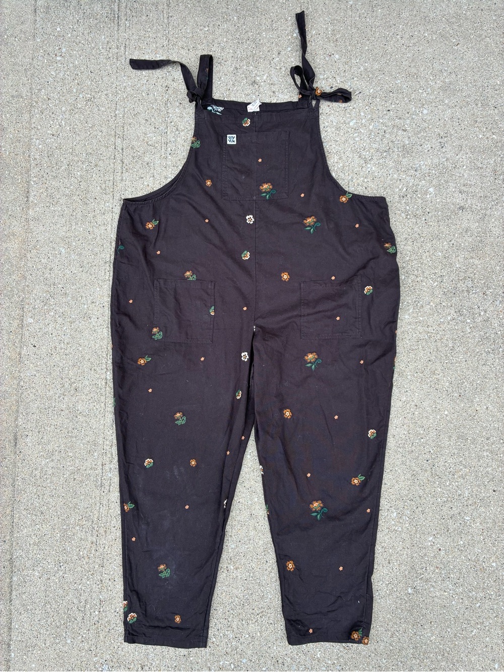 Lucy & Yak Organic Cotton Embroidered Dungarees Overalls